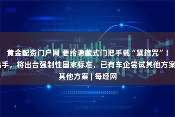 黄金配资门户网 要给隐藏式门把手戴“紧箍咒”！工信部出手，将出台强制性国家标准，已有车企尝试其他方案 | 每经网
