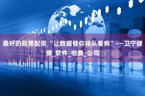 最好的股票配资 “让数据替你排队看病”——卫宁健康_软件_收费_公司
